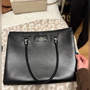 Kate Spade Black Leather Tote/Brief Case